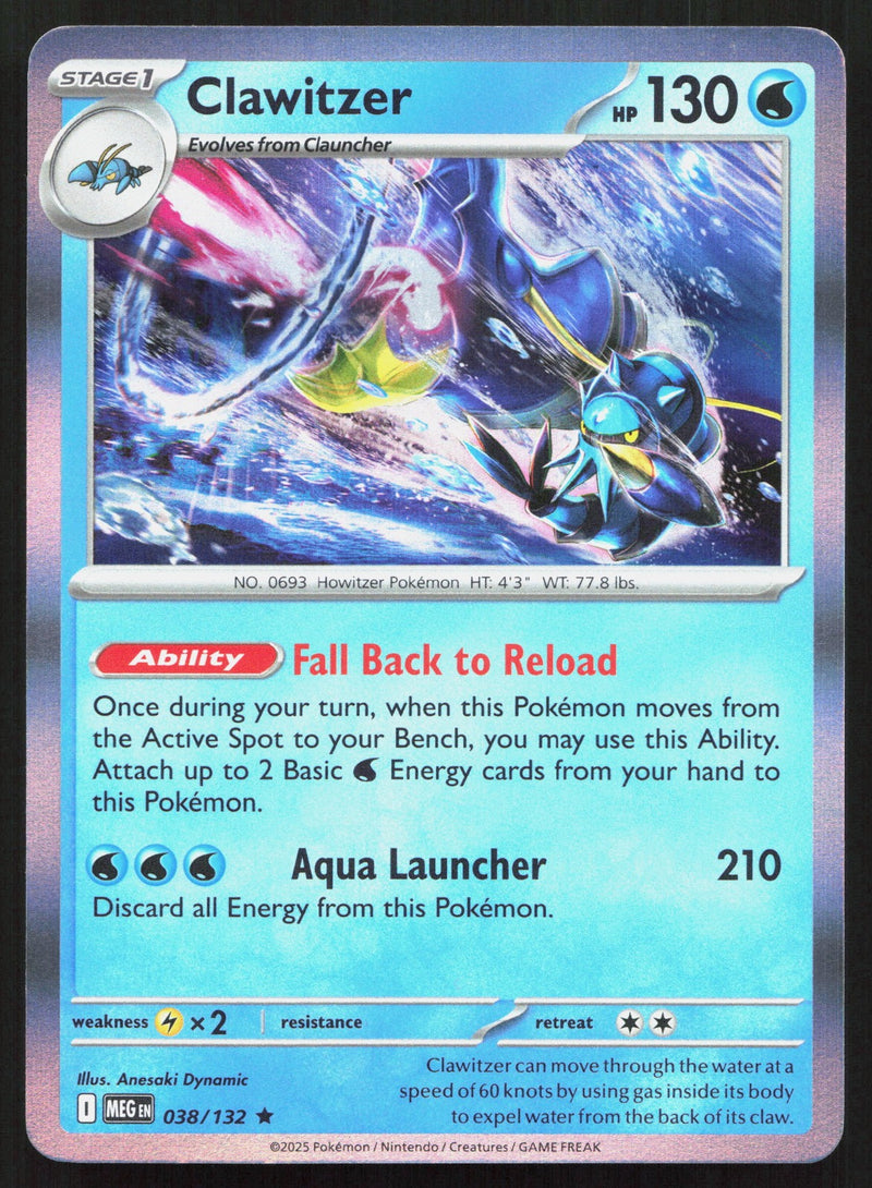 Clawitzer Holo ME01: Mega Evolution 038/132