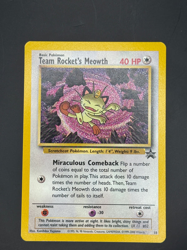 Team Rocket's Meowth Promo Black Star Promo 18