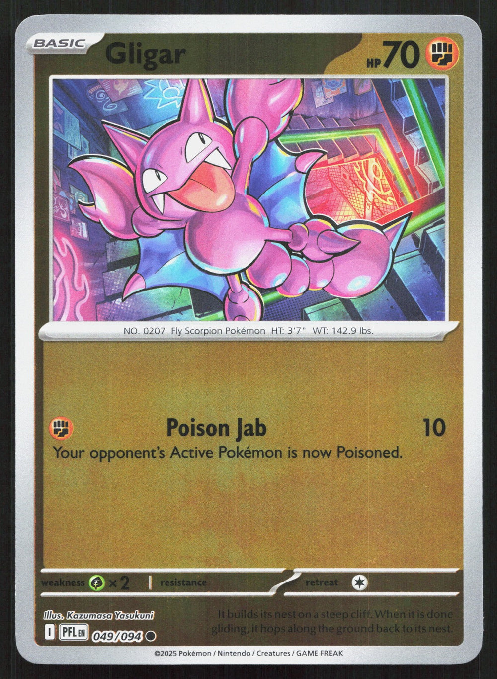 Gligar Reverse Holo ME02: Phantasmal Flames 049/094