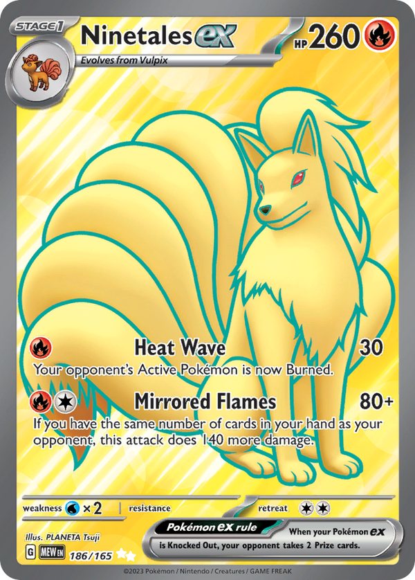 Ninetales ex Ultra Rare 186/165 151