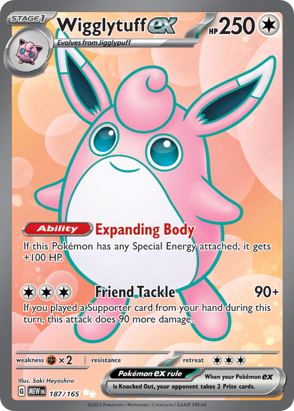 Wigglytuff ex Ultra Rare 187/165 151
