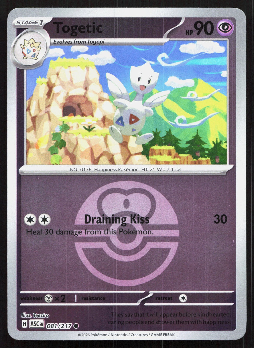 Togetic (Love Ball) Reverse Holo ME: Ascended Heroes 081/217