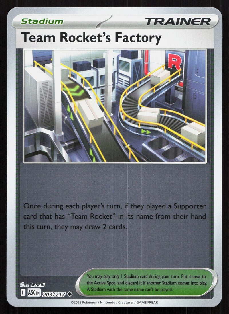 Team Rocket's Factory Reverse Holo ME: Ascended Heroes 203/217