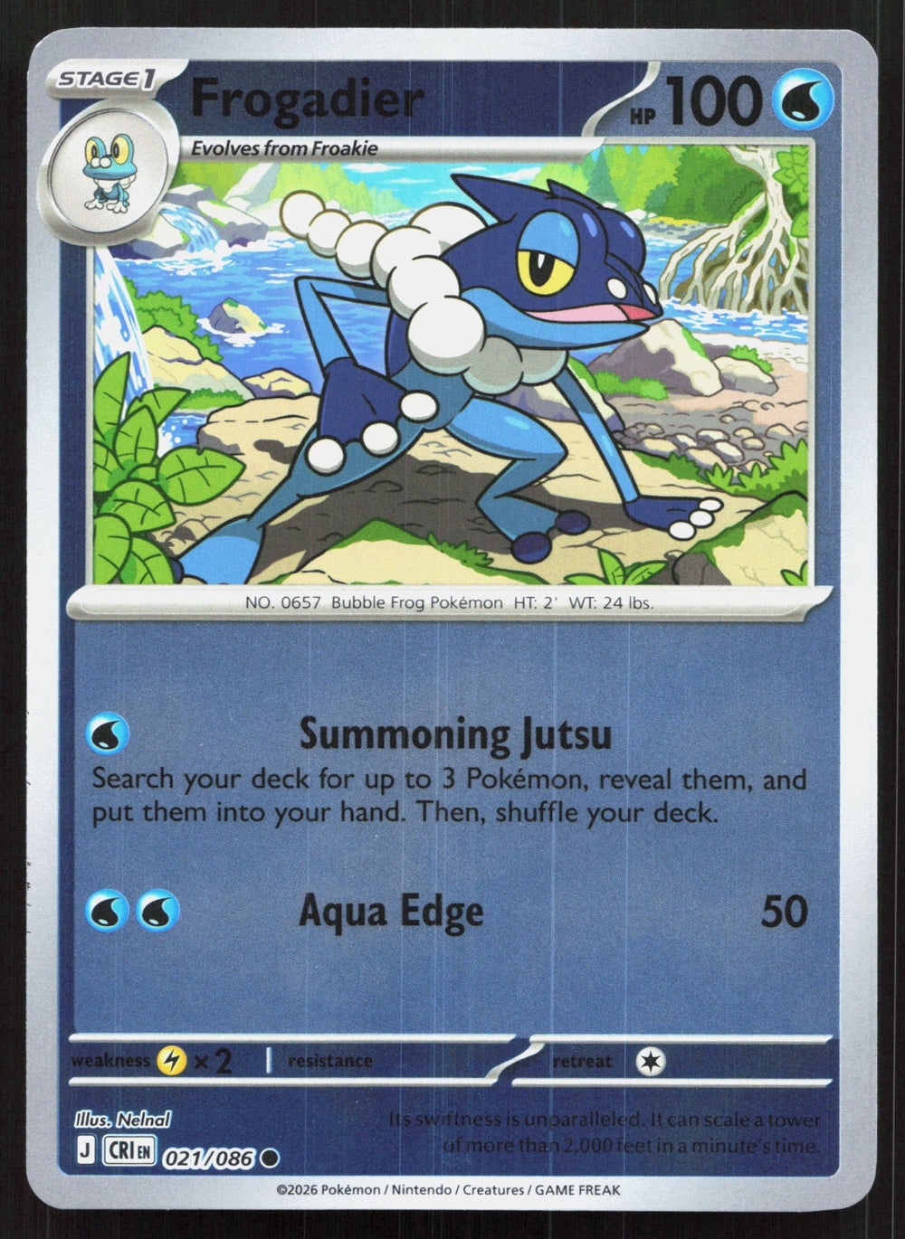Frogadier Reverse Holo ME04: Chaos Rising 021/086