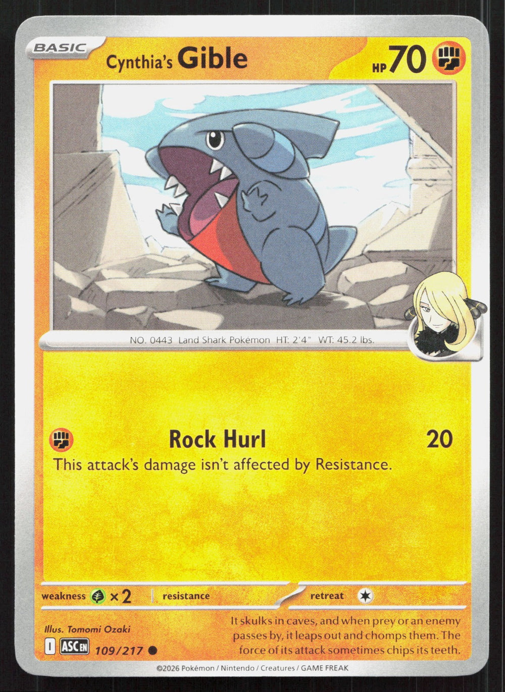 Cynthia's Gible ME: Ascended Heroes 109/217