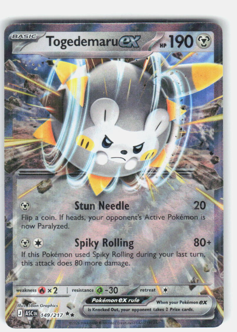 Togedemaru ex ME: Ascended Heroes 149/217