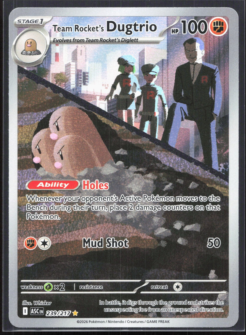 Team Rocket's Dugtrio Illustration Rare ME: Ascended Heroes 239/217