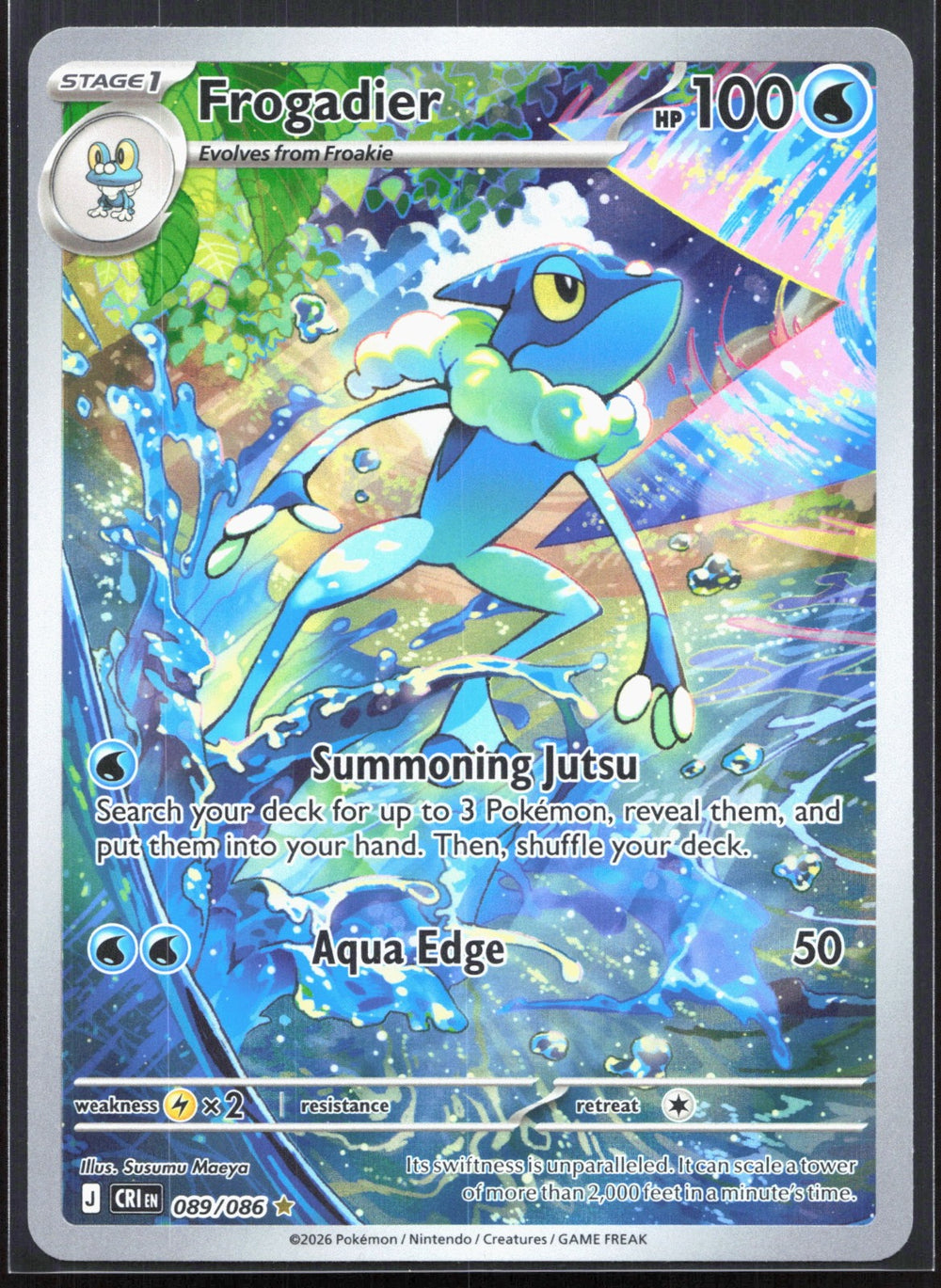 Frogadier Illustration Rare ME04: Chaos Rising 089/086