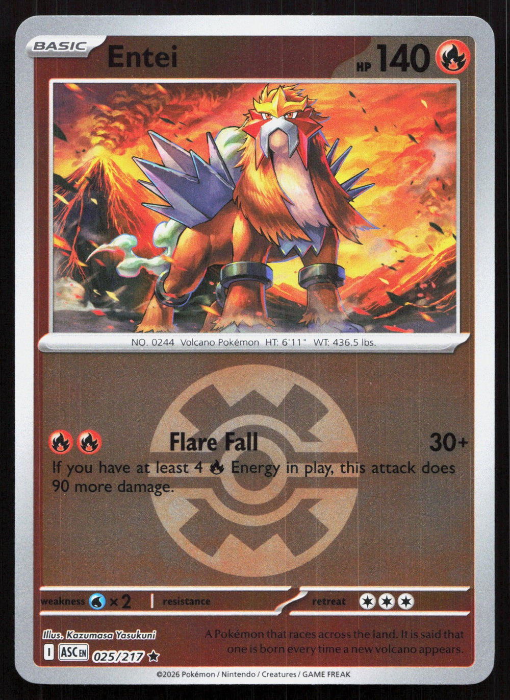 Entei (Quick Ball) Reverse Holo ME: Ascended Heroes 025/217