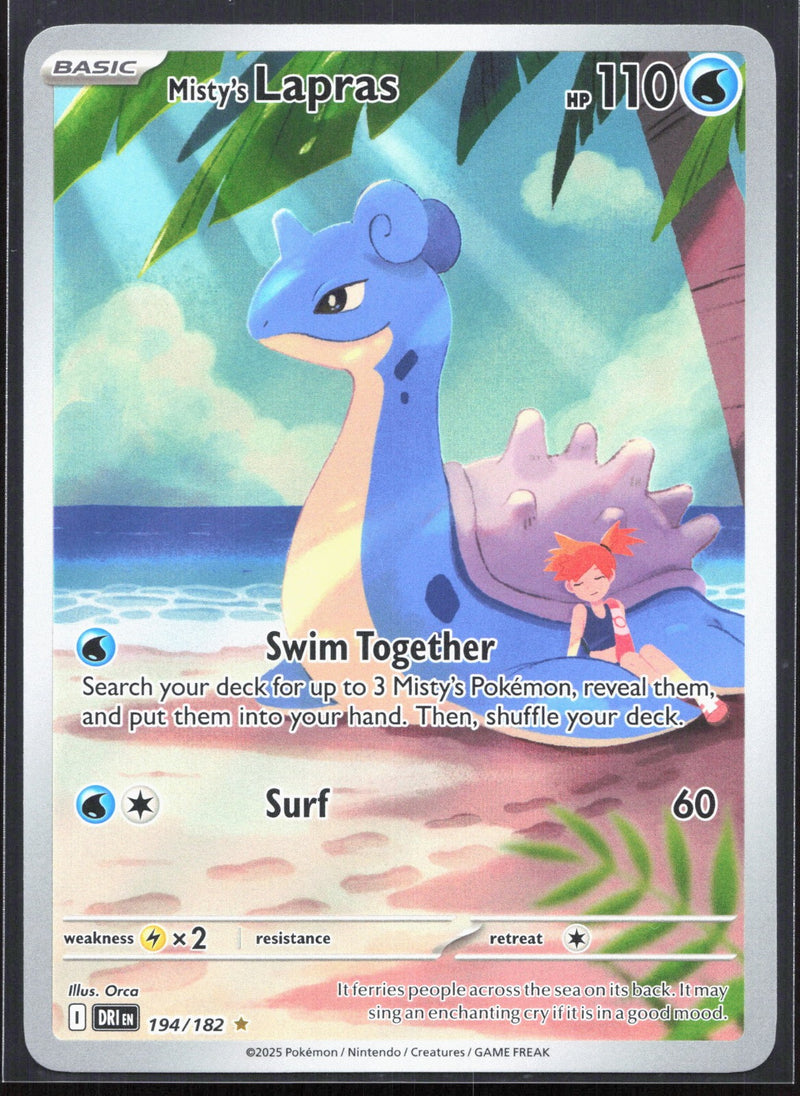 Misty's Lapras Illustration Rare SV10: Destined Rivals 194/182