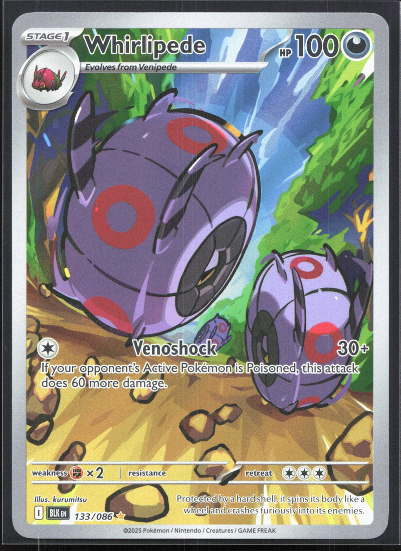 Whirlipede Illustration Rare SV: Black Bolt 133/086