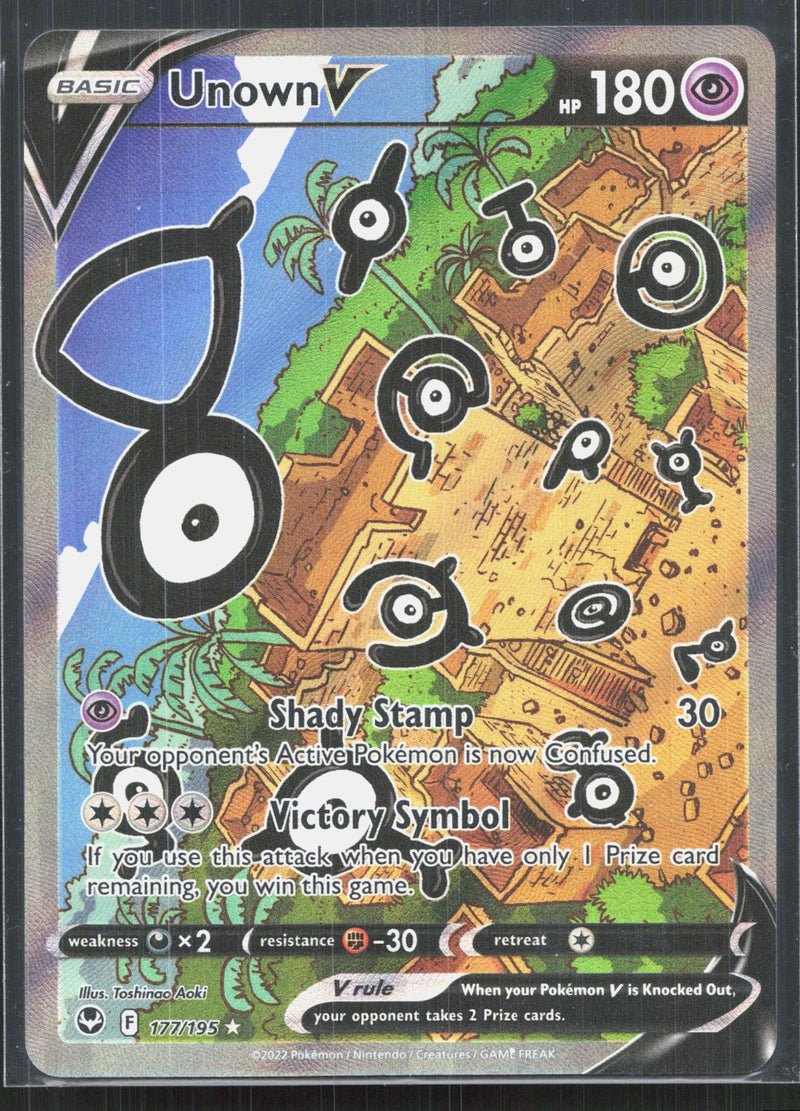 Unown V (Alternate Full Art) Ultra Rare SWSH12: Silver Tempest 177/195