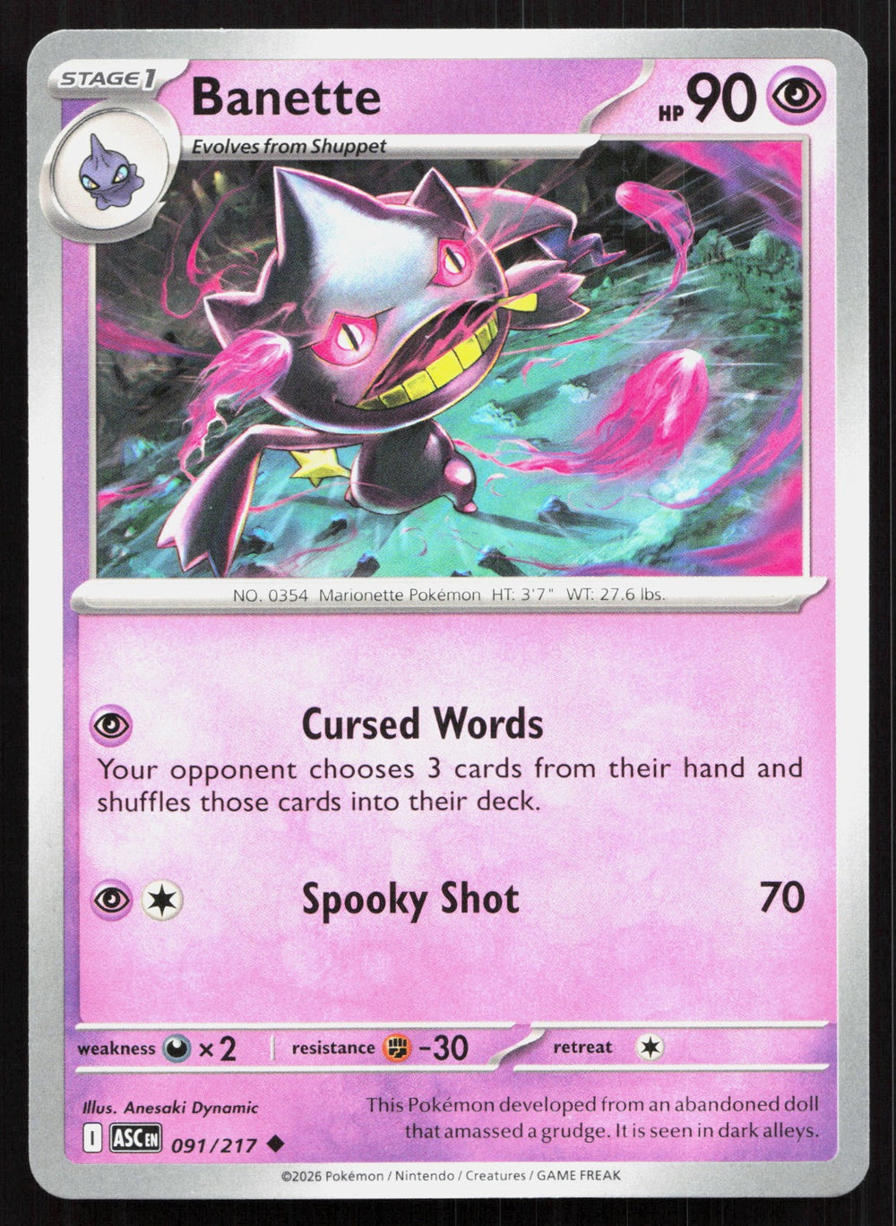 Banette ME: Ascended Heroes 091/217