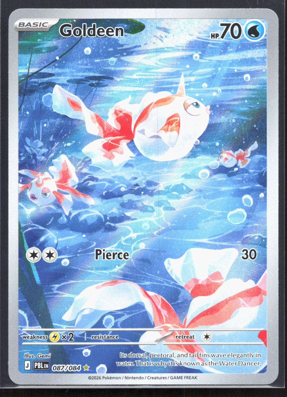 Goldeen Illustration Rare ME05: Pitch Black 087/084