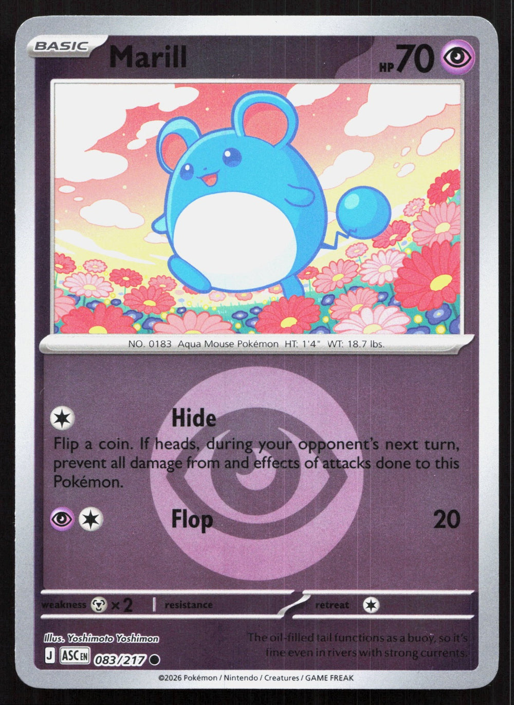 Marill (Energy Symbol Pattern) Reverse Holo ME: Ascended Heroes 083/217