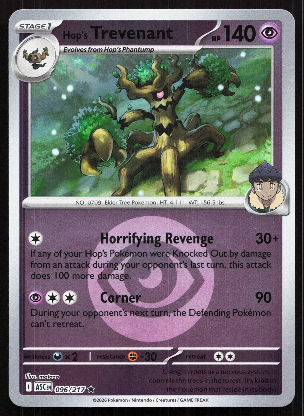 Hop's Trevenant (Energy Symbol Pattern) Reverse Holo ME: Ascended Heroes 096/217