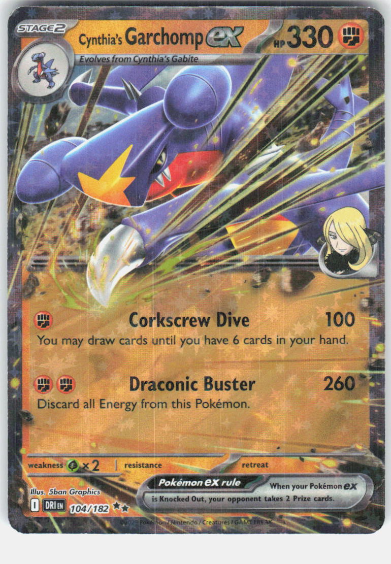Cynthia's Garchomp ex SV10: Destined Rivals 104/182