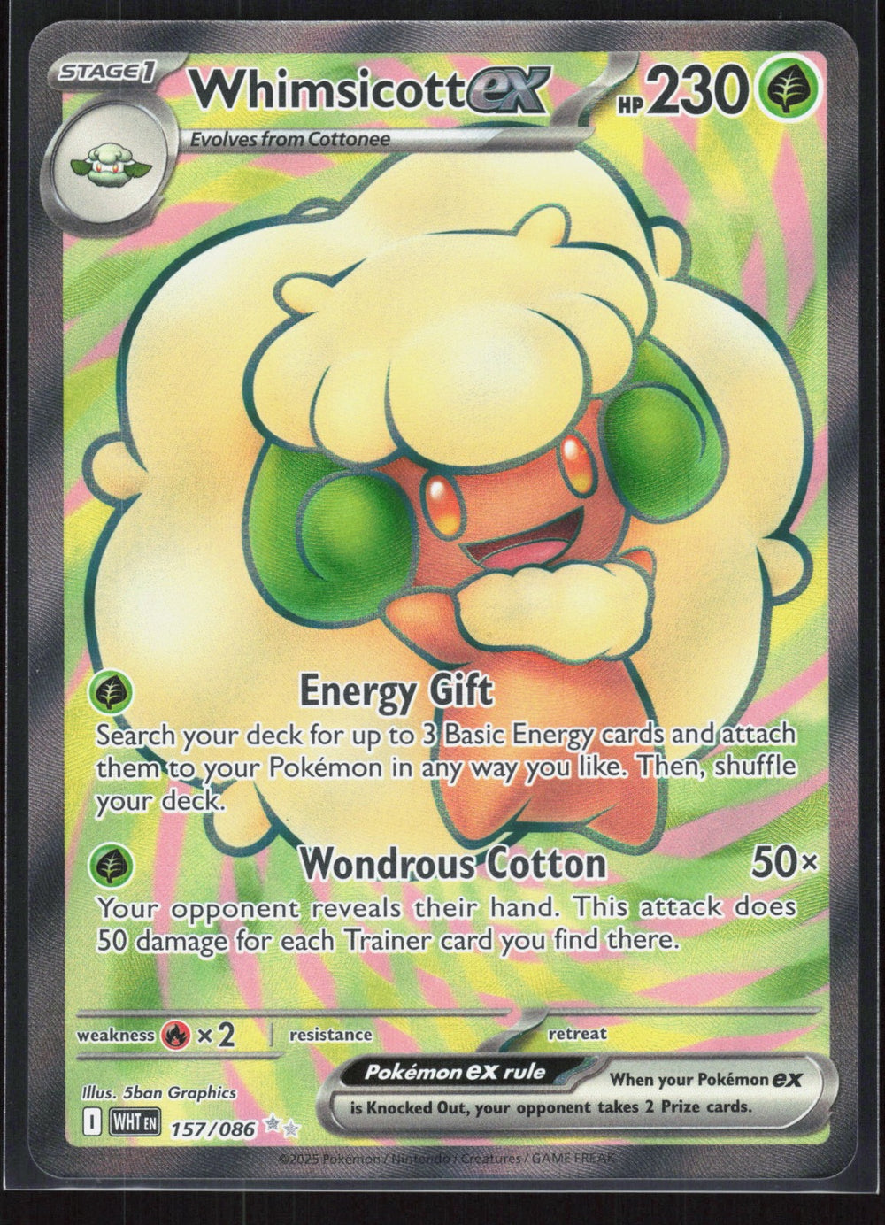 Whimsicott ex SV: White Flare 157/086