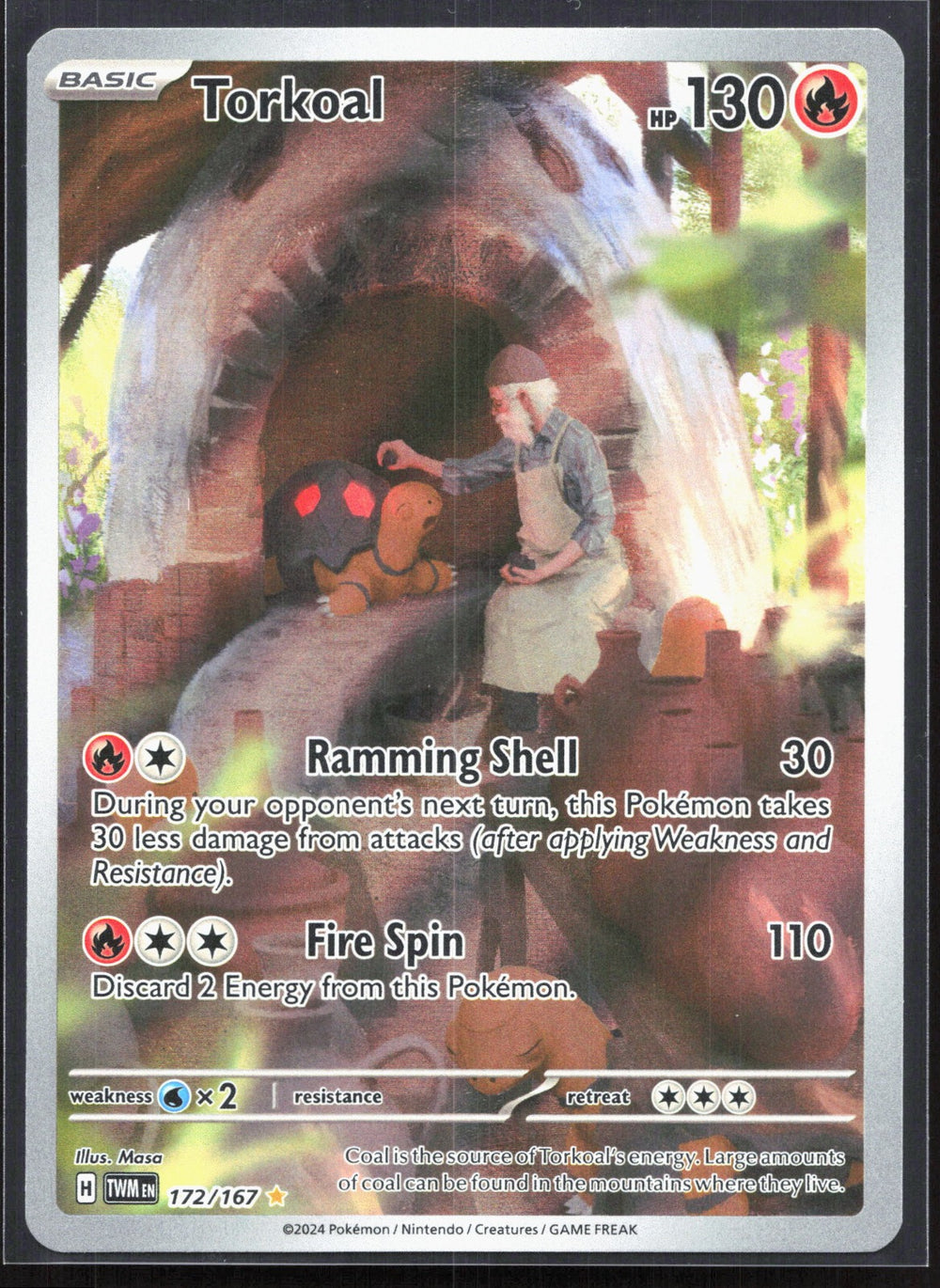 Torkoal Illustration Rare SV06: Twilight Masquerade 172/167