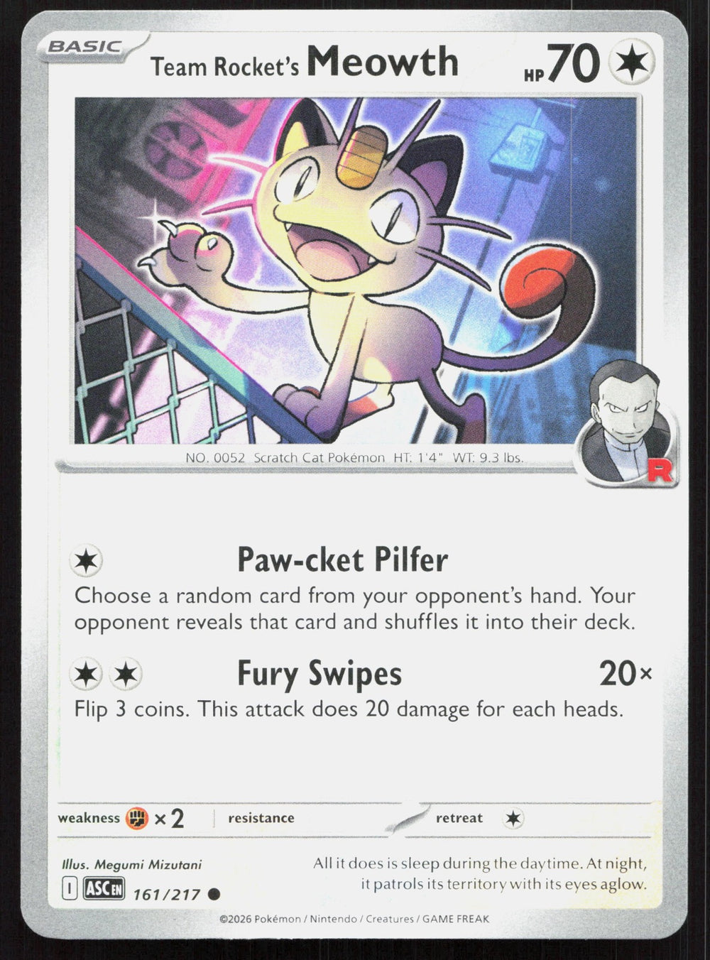Team Rocket's Meowth ME: Ascended Heroes 161/217