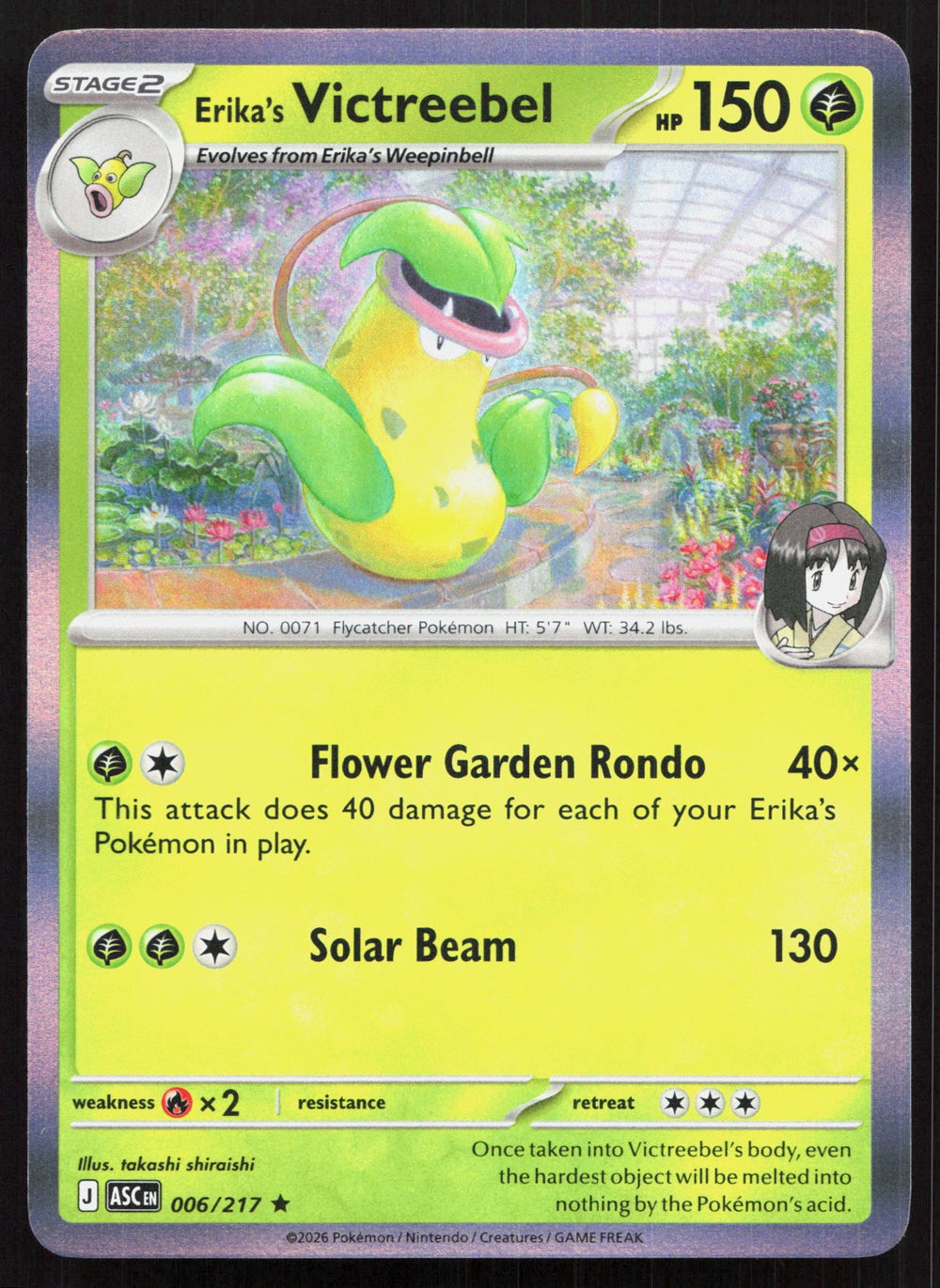 Erika's Victreebel Holo ME: Ascended Heroes 006/217