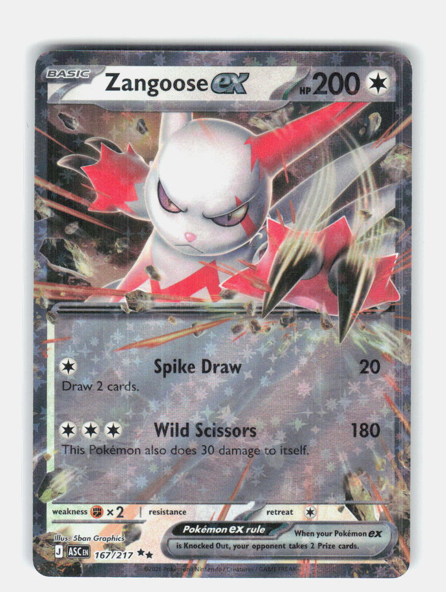 Zangoose ex ME: Ascended Heroes 167/217