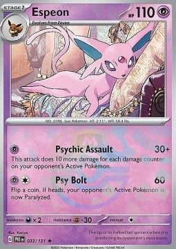 Espeon Reverse Holo Master Ball 033/131 Prismatic Evolutions