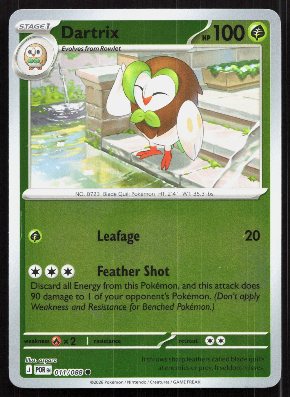 Dartrix Reverse Holo ME03: Perfect Order 011/088