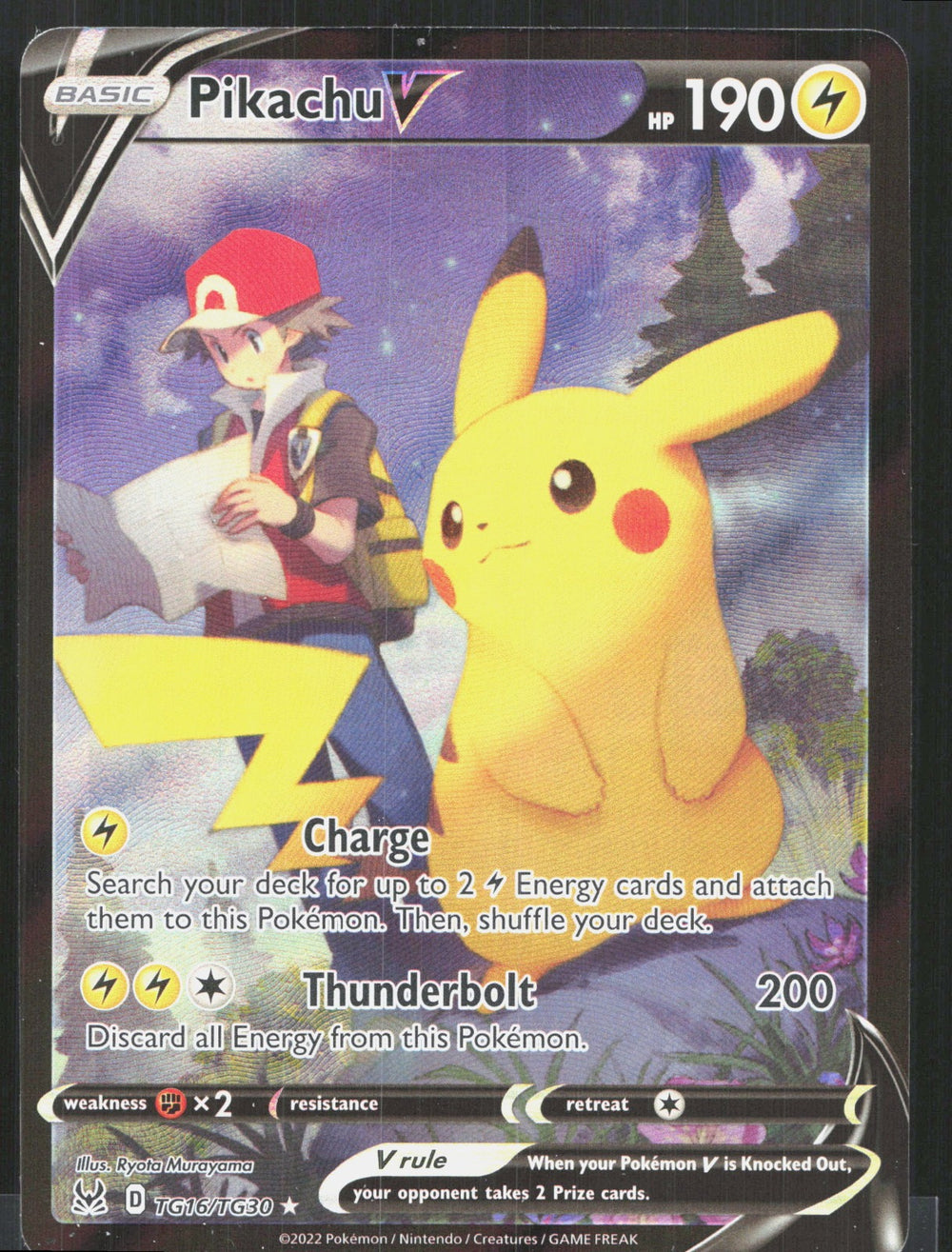 Pikachu V Ultra Rare SWSH11: Lost Origin Trainer Gallery TG16/TG30