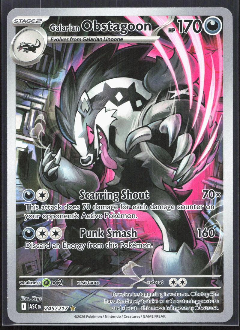 Galarian Obstagoon Illustration Rare ME: Ascended Heroes 245/217