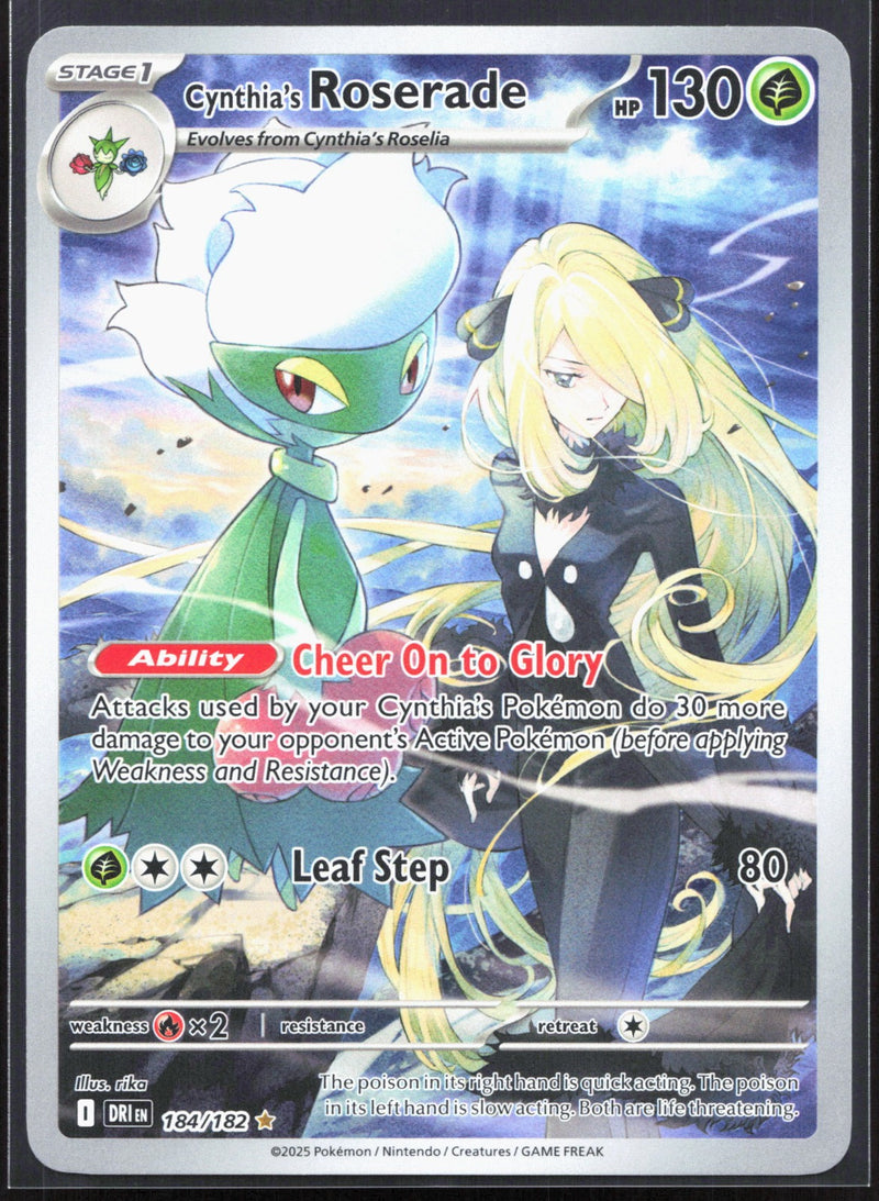 Cynthia's Roserade Illustration Rare SV10: Destined Rivals 184/182