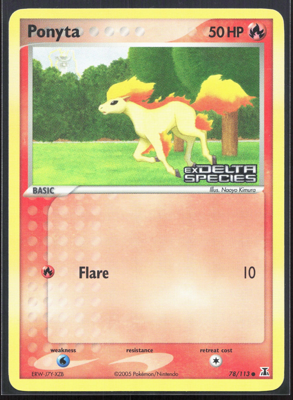 Ponyta Common Reverse Holo EX Delta Species 78/113