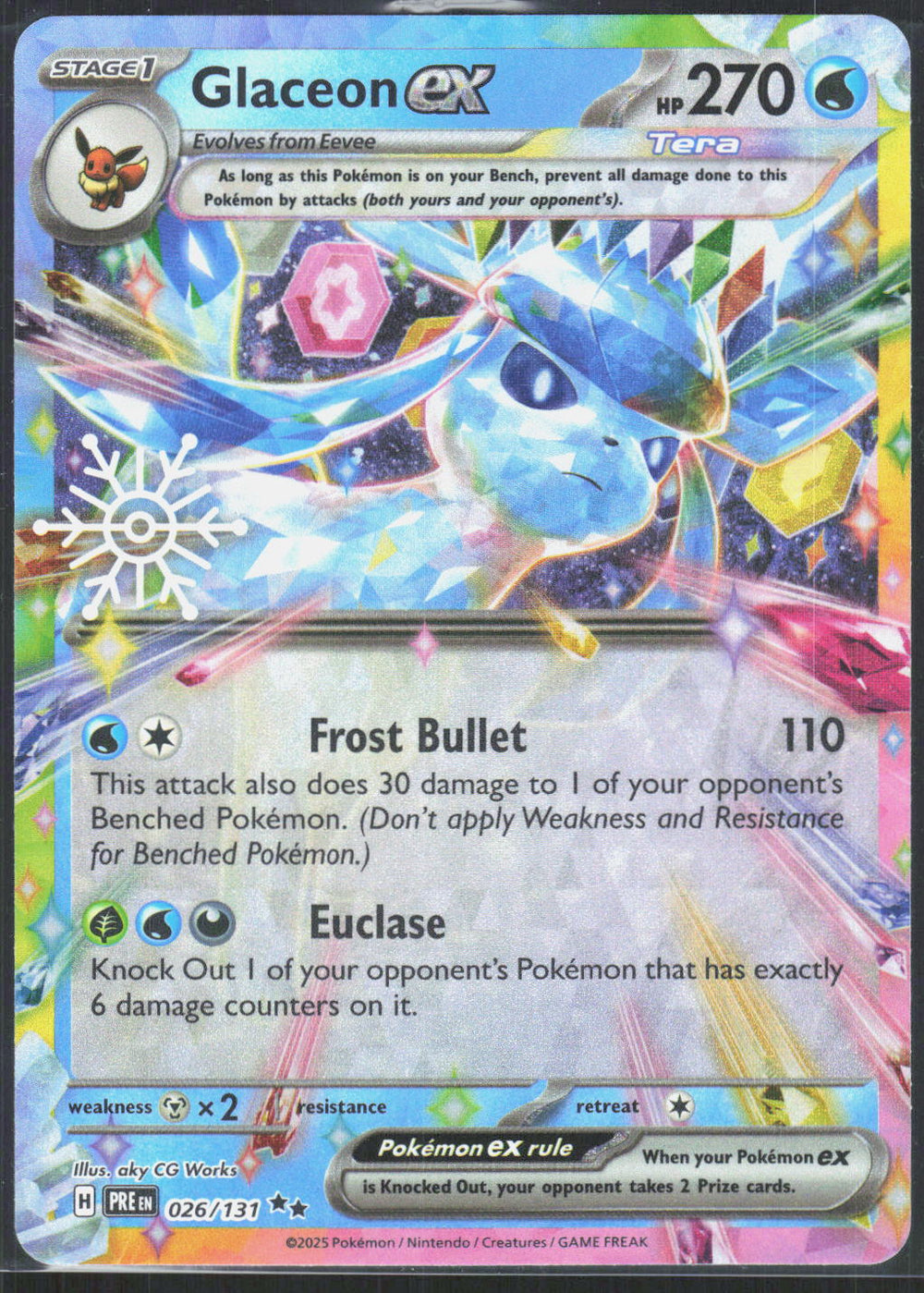 Glaceon ex - (Holiday Calendar) SV: Prismatic Evolutions 026/131
