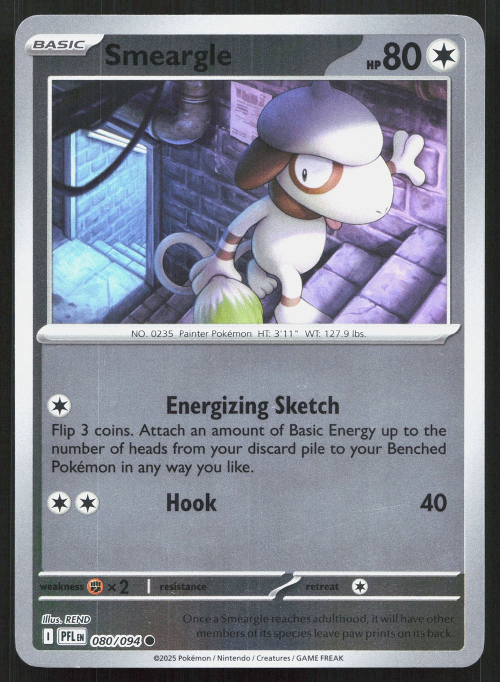 Smeargle Reverse Holo ME02: Phantasmal Flames 080/094