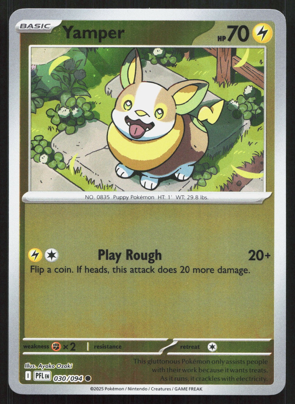 Yamper Reverse Holo ME02: Phantasmal Flames 030/094