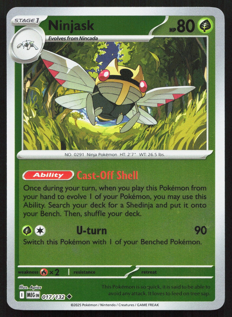 Ninjask Reverse Holo ME01: Mega Evolution 017/132