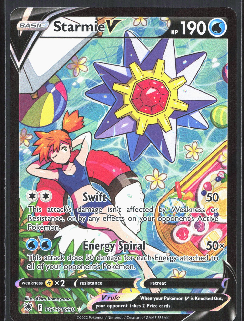 Starmie V Ultra Rare SWSH10: Astral Radiance Trainer Gallery TG13/TG30