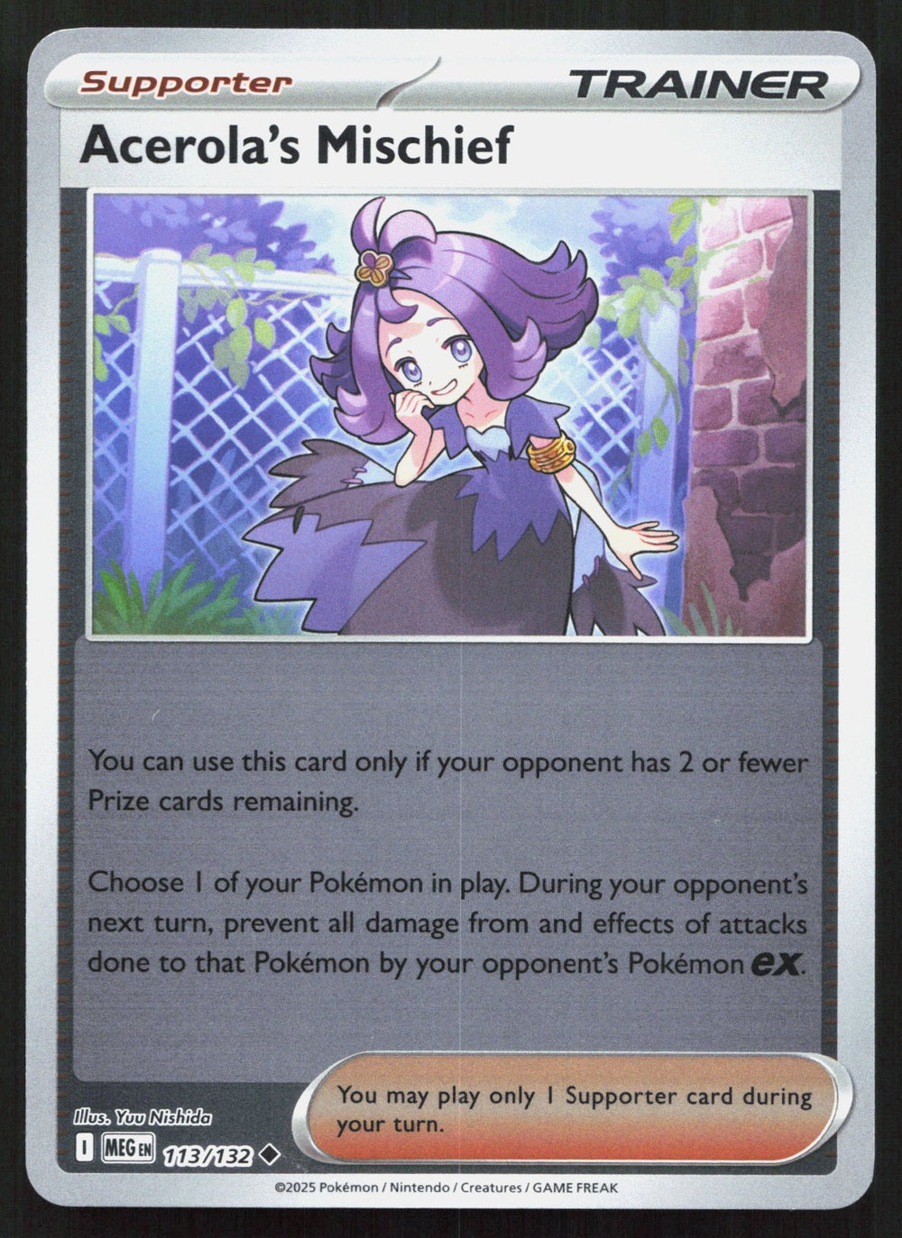 Acerola's Mischief Reverse Holo ME01: Mega Evolution 113/132