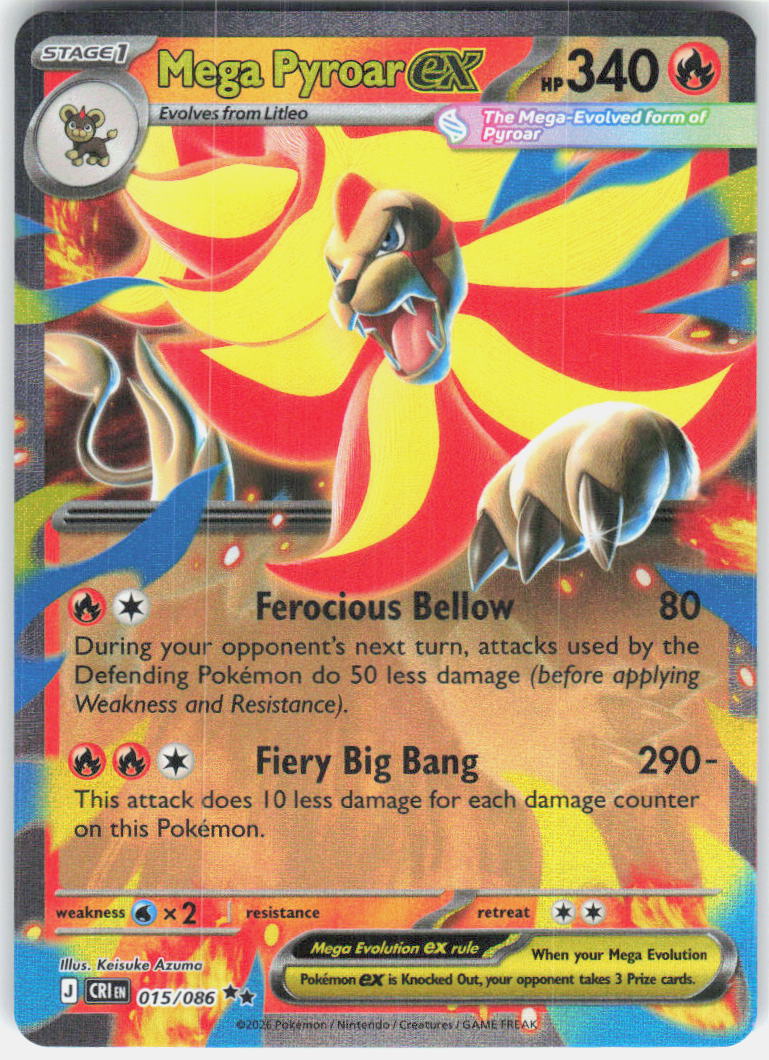 Mega Pyroar ex ME04: Chaos Rising 015/086
