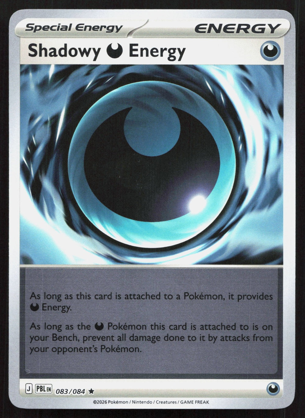 Shadowy Darkness Energy Reverse Holo ME05: Pitch Black 083/084