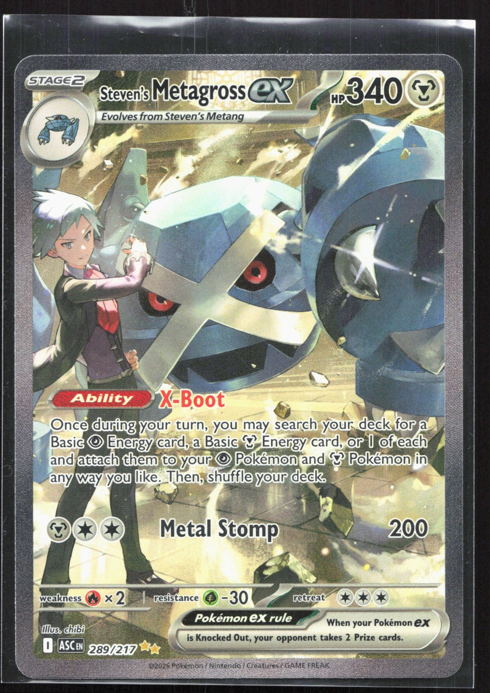 Steven's Metagross ex Special Illustration Rare ME: Ascended Heroes 289/217