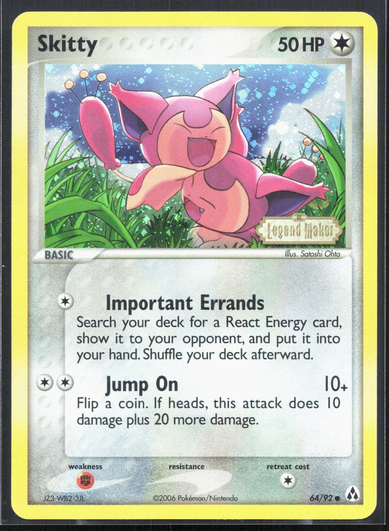 Skitty Common Reverse Holo EX Legend Maker 64/92