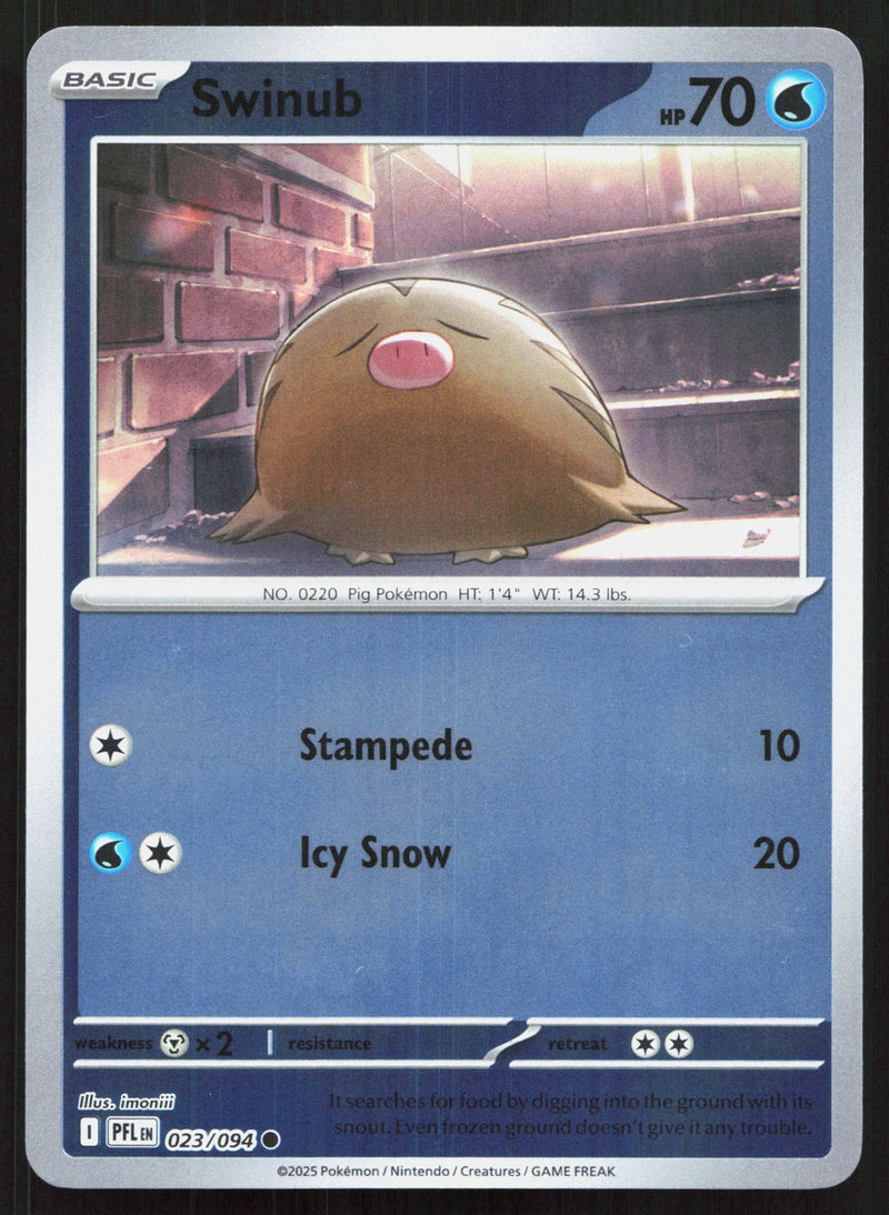 Swinub Reverse Holo ME02: Phantasmal Flames 023/094