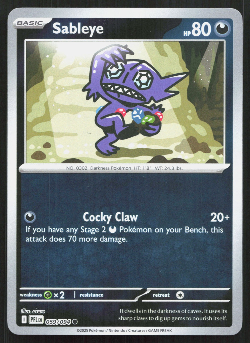 Sableye ME02: Phantasmal Flames 059/094
