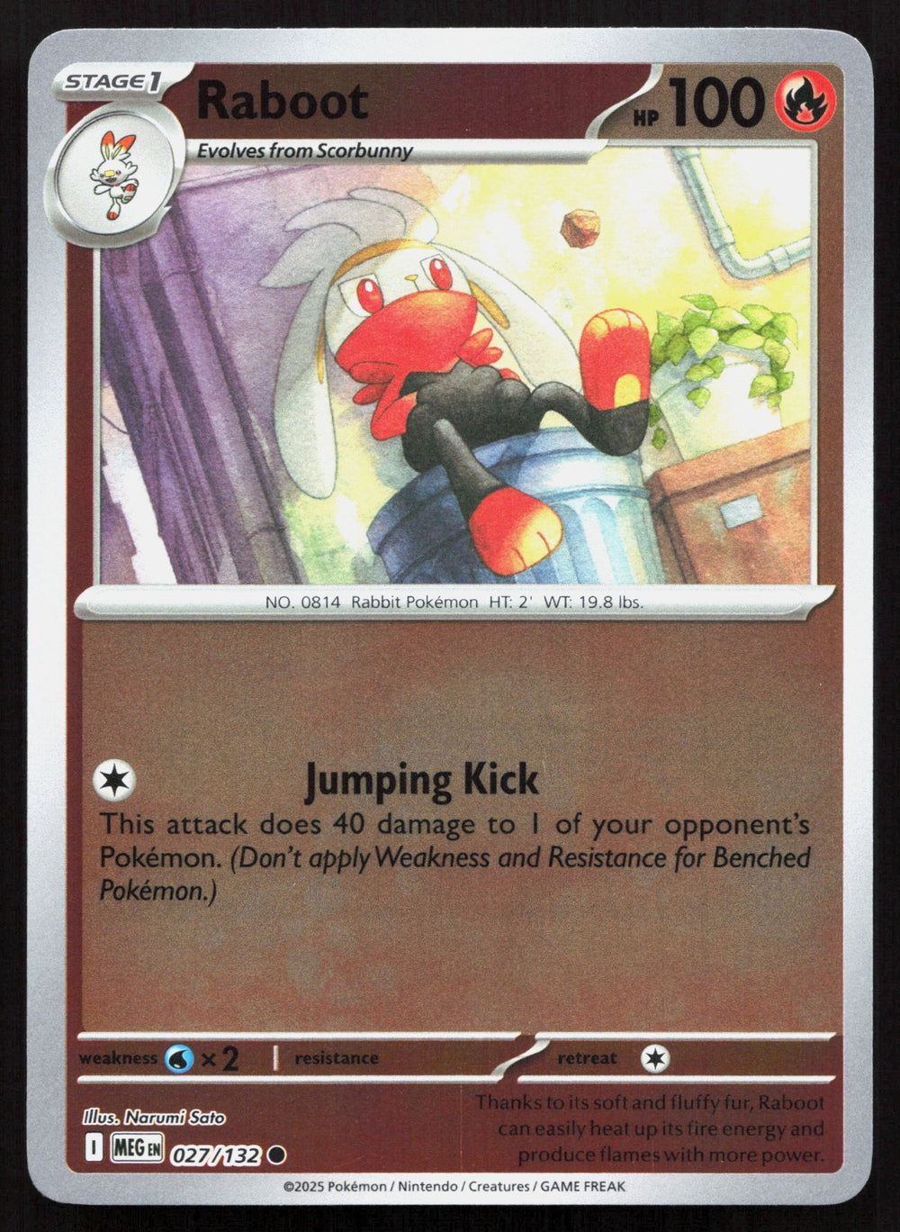 Raboot Reverse Holo ME01: Mega Evolution 027/132