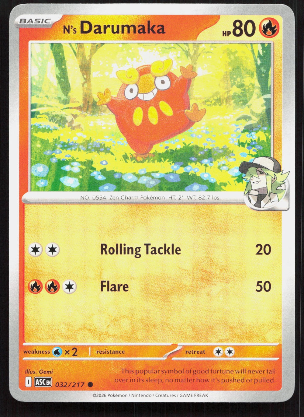N's Darumaka ME: Ascended Heroes 032/217