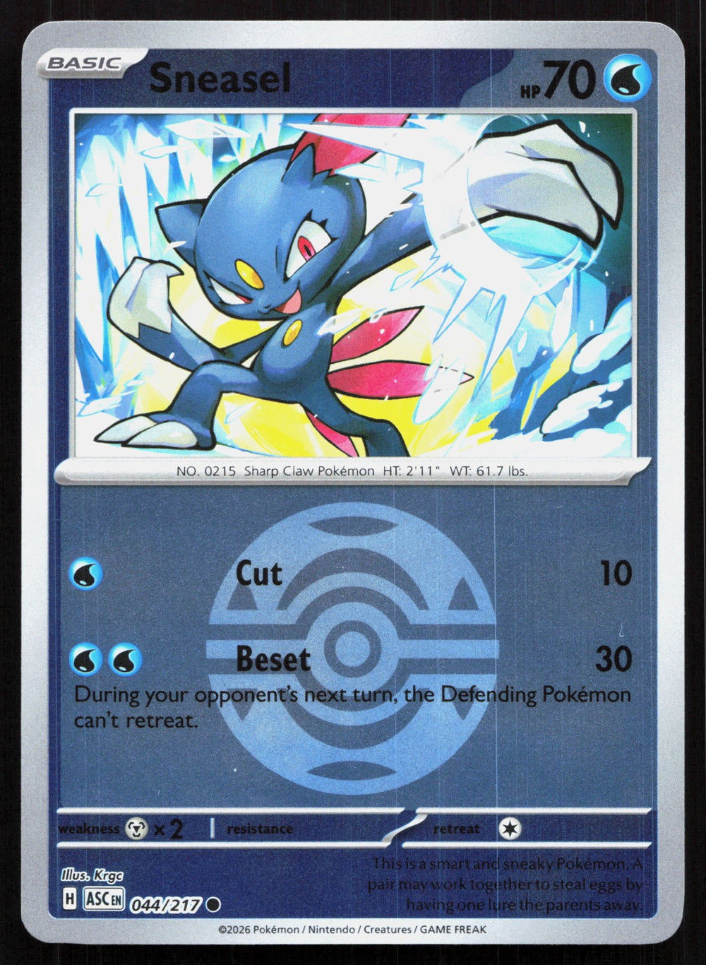 Sneasel (Dusk Ball) Reverse Holo ME: Ascended Heroes 044/217