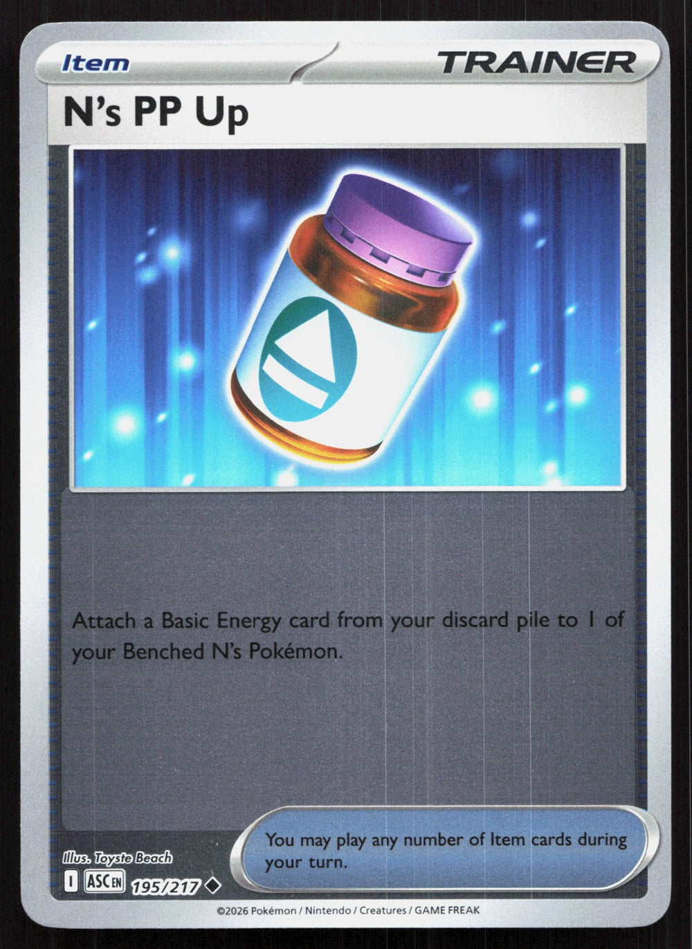 N's PP Up Reverse Holo ME: Ascended Heroes 195/217