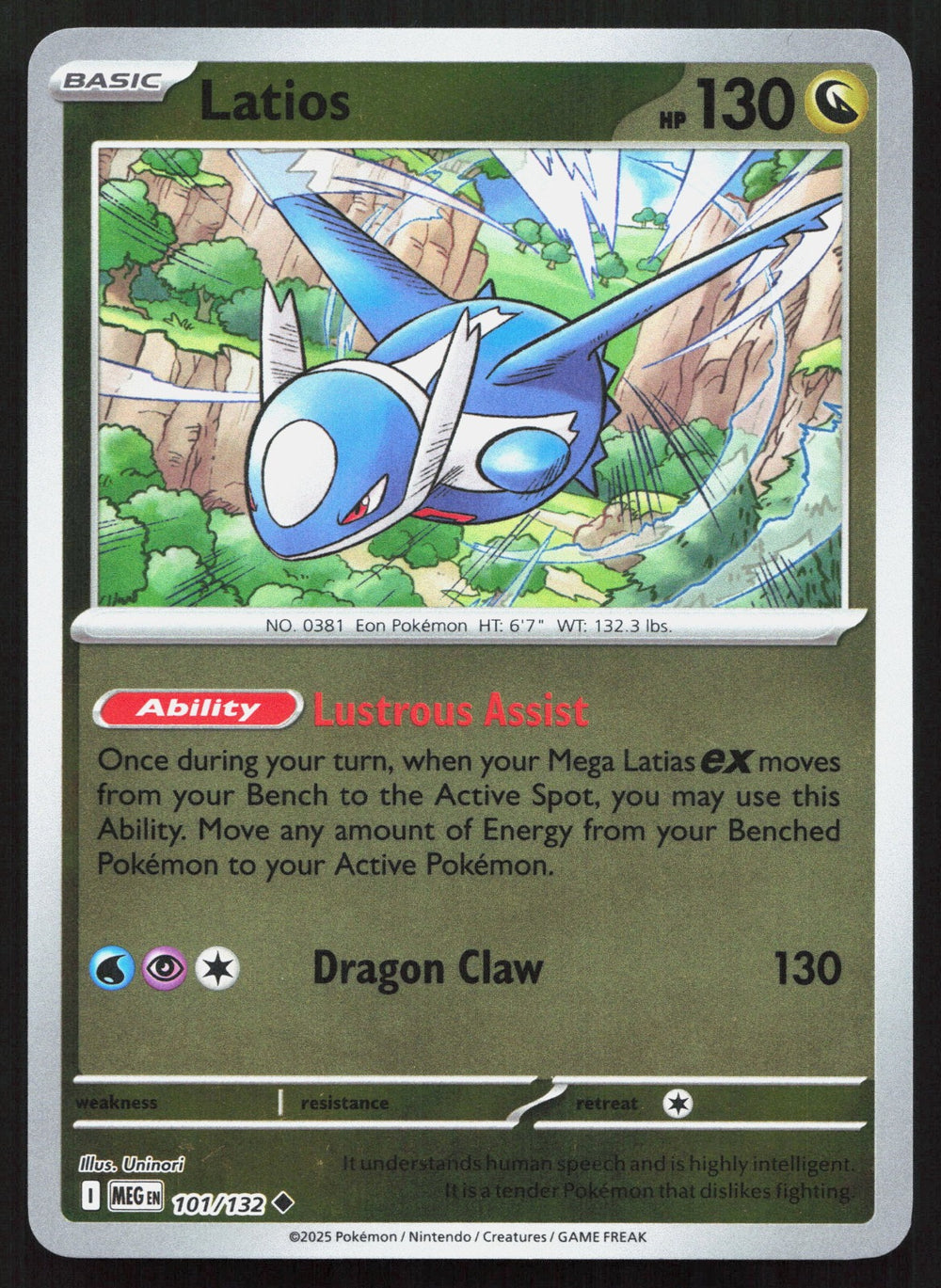 Latios Reverse Holo ME01: Mega Evolution 101/132