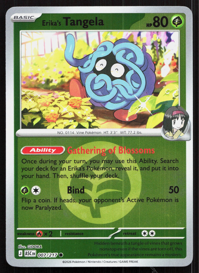 Erika's Tangela (Energy Symbol Pattern) Reverse Holo ME: Ascended Heroes 007/217
